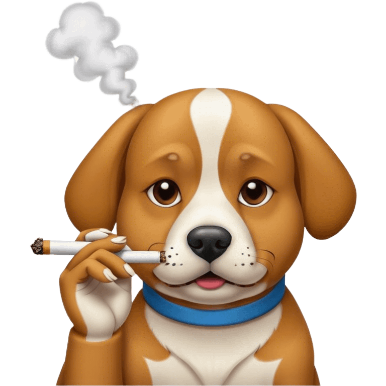 A dog smoking a blunt  emoji