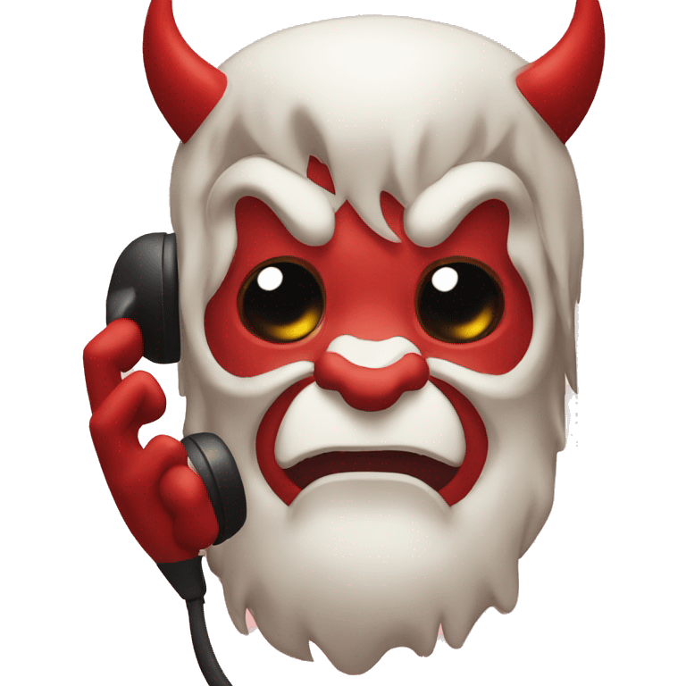 devil on the phone emoji