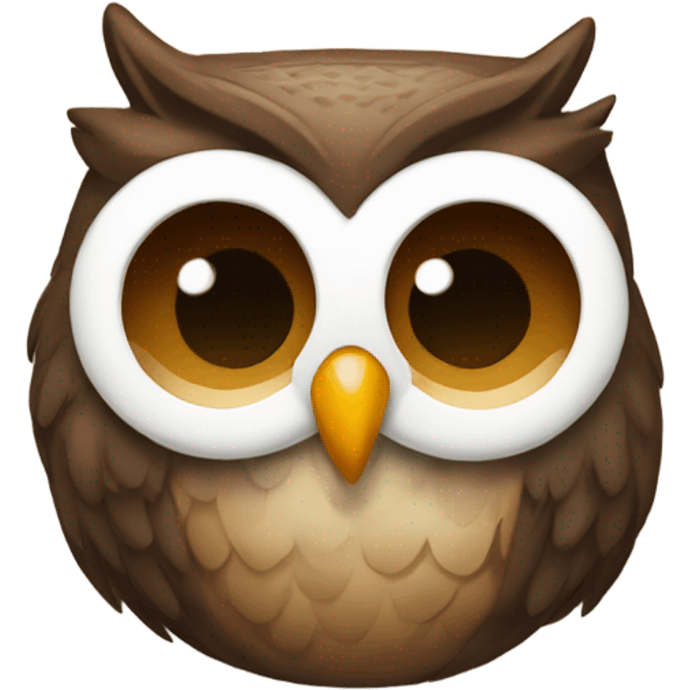 Owl and coffee emoji