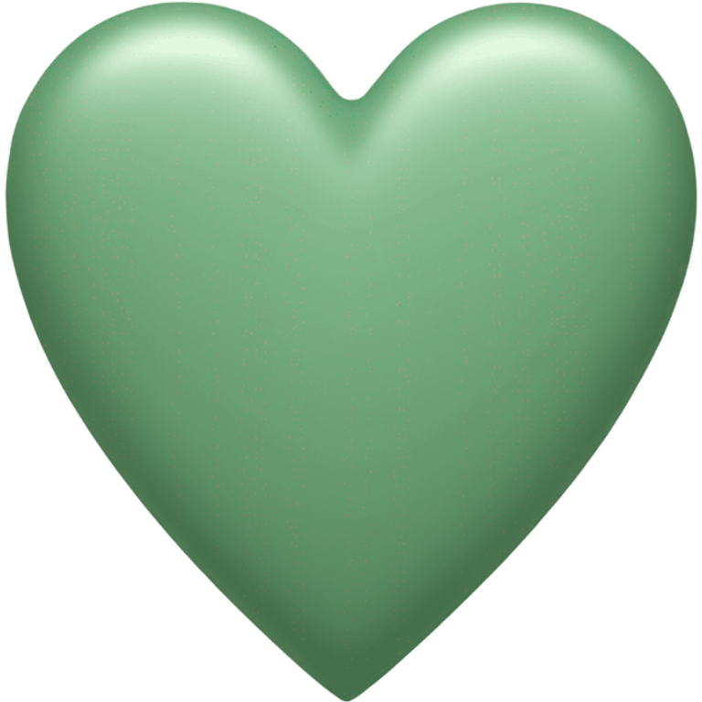 Sage green solid heart emoji