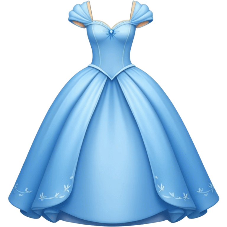 Cinderella dress blue birds emoji