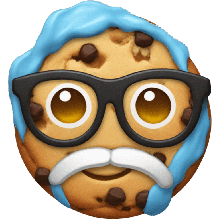 cookie with glasses emoji