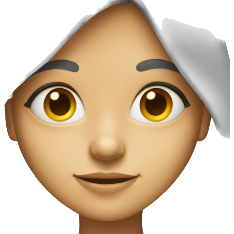 Girl with big nose emoji