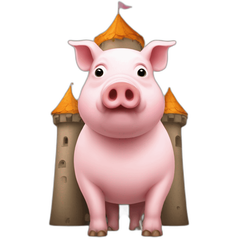 pig pig castle emoji