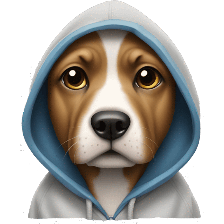 dog wearing a hoody emoji