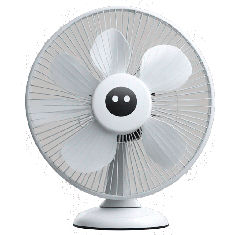 Cute white classic Stand fan emoji