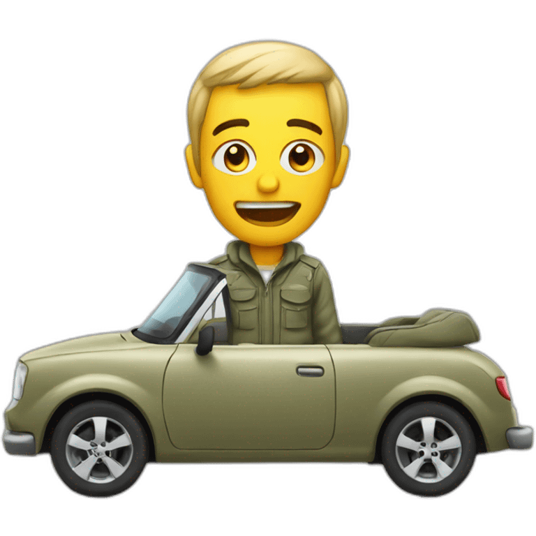 Fatigué dans la voiture emoji