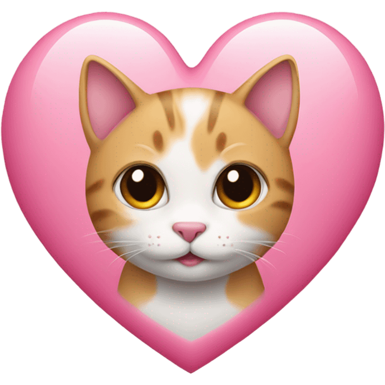 Cat in pink heart emoji