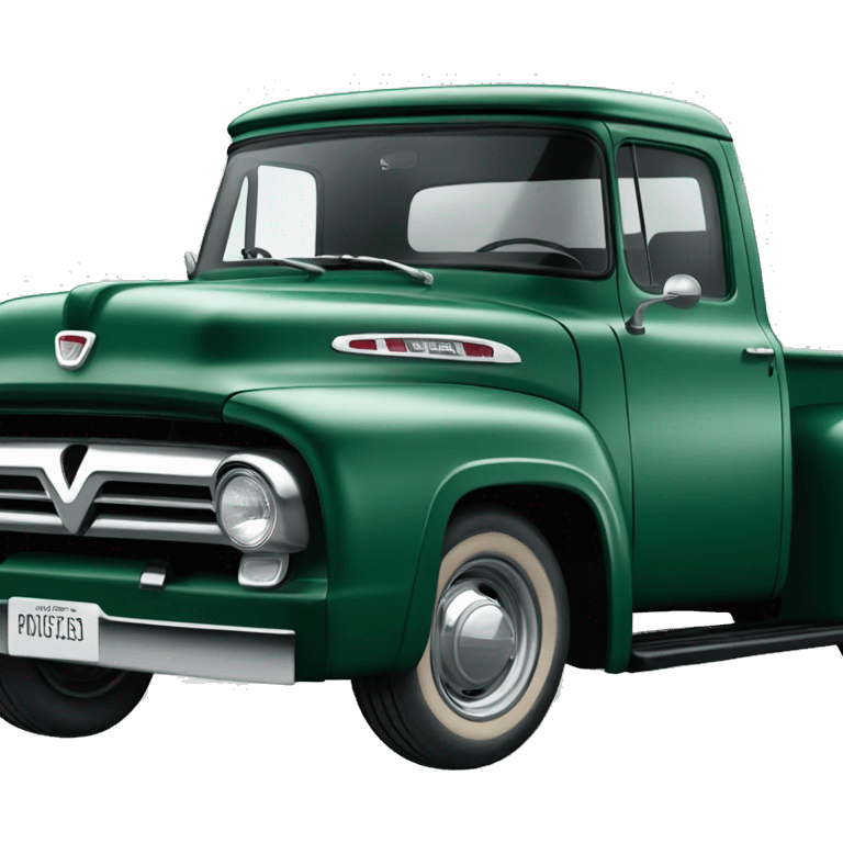 Dark green 1956 Ford F100 Truck emoji