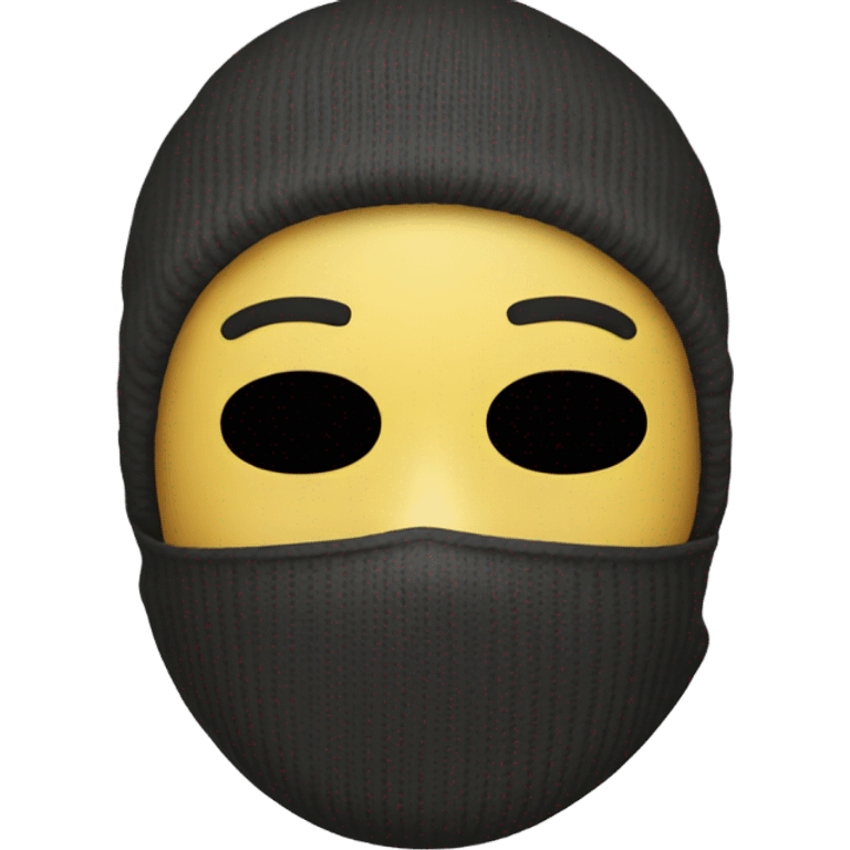 Emoji wearing a ski mask emoji