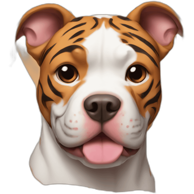 pitbull with tiger stripes emoji