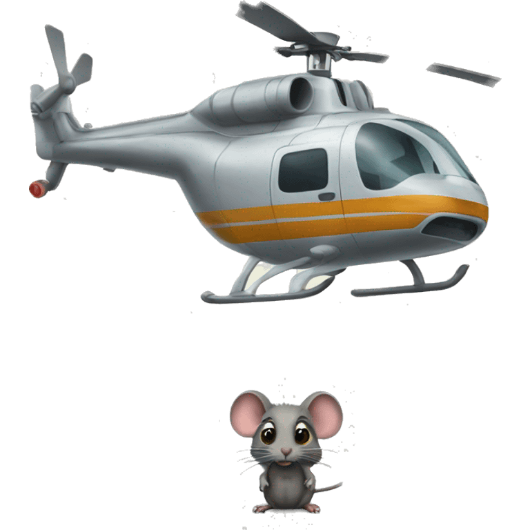 rat and a helicoptare emoji