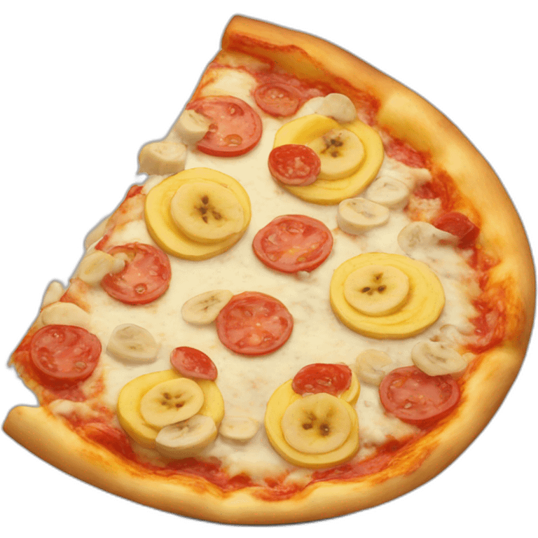 slice of pizza with bananas instead of pepperoni  emoji