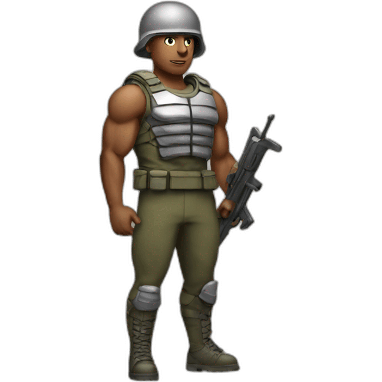 muscular soldier emoji