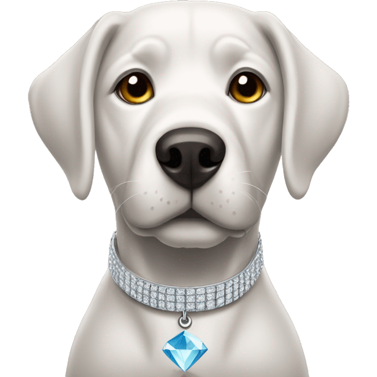 Dog with diamond collar named buddy emoji