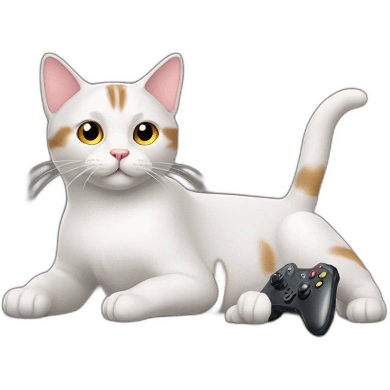 a cat with a joystick emoji