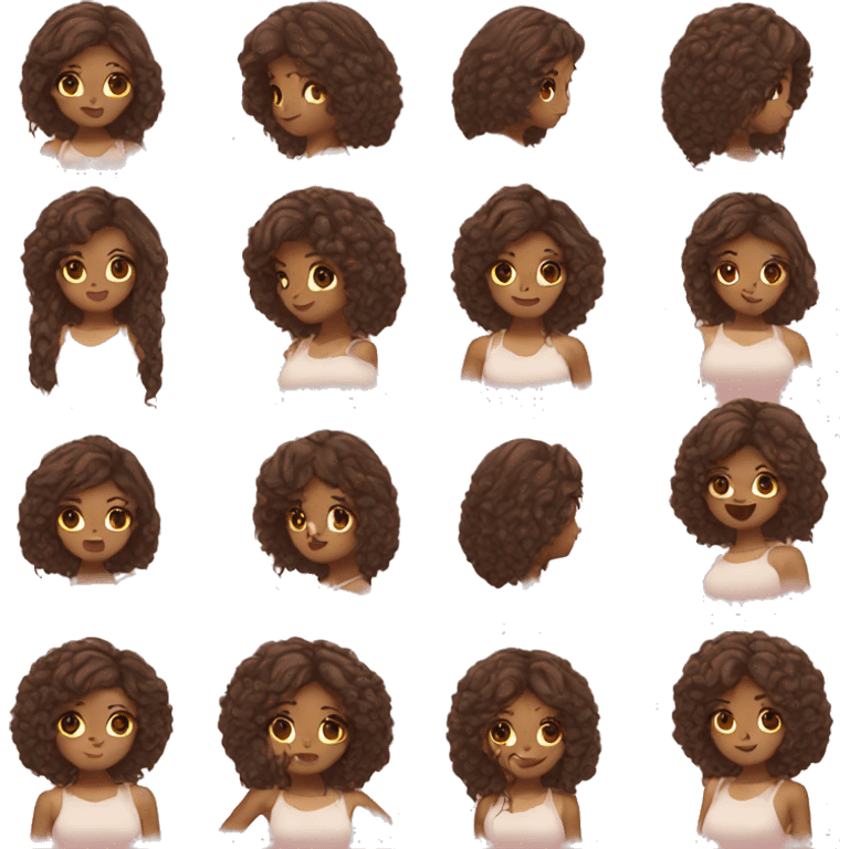 Brown girl K-pop emoji