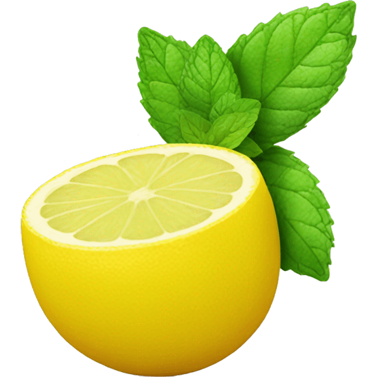 Lemon with mint juice emoji