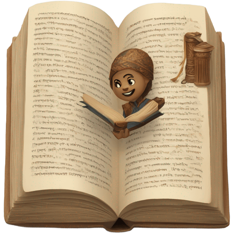 Book telling a long story in prose emoji