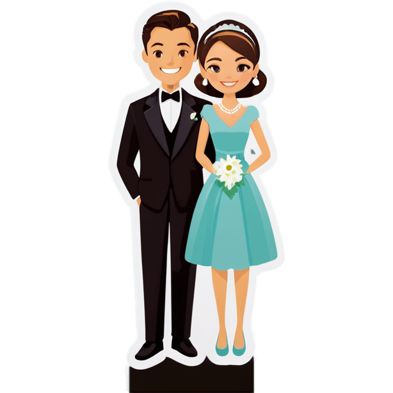 smiling couple in formal attire emoji