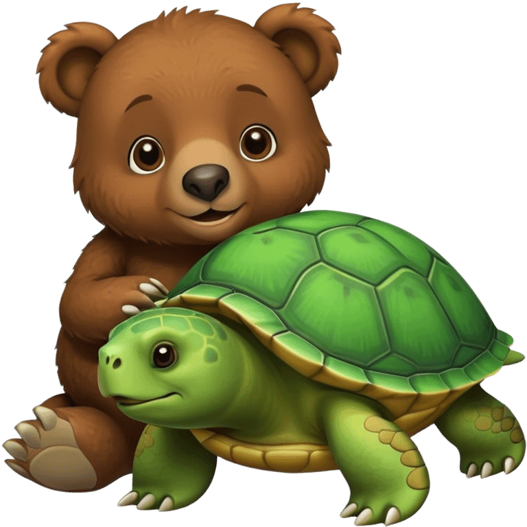 Bear holding turtle  emoji