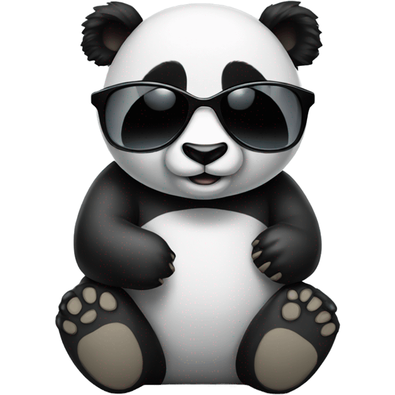 Panda with a sunglasses  emoji