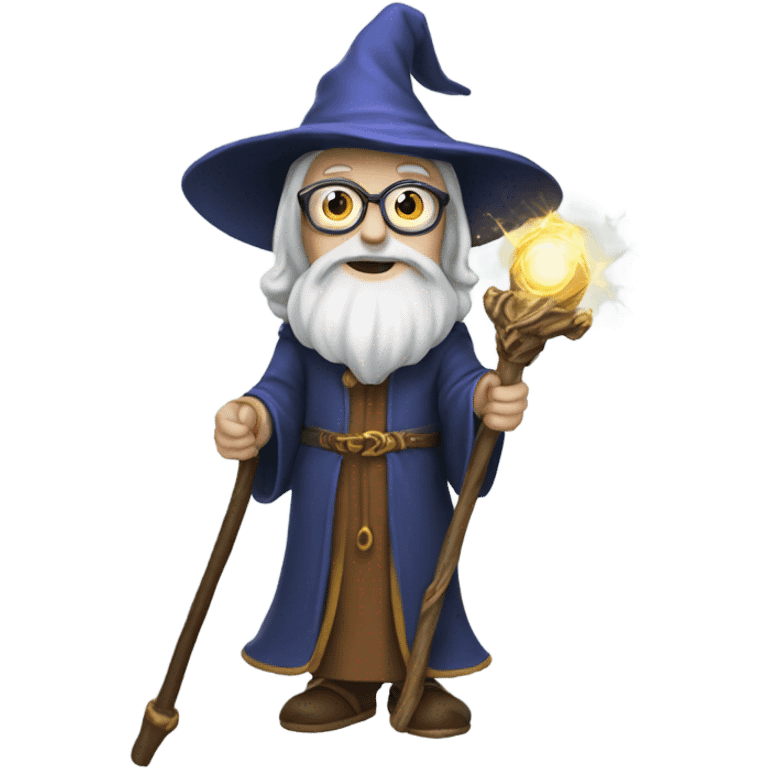 Wizard with a staff emoji