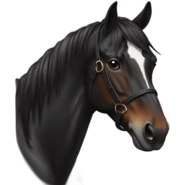 black race horse  emoji