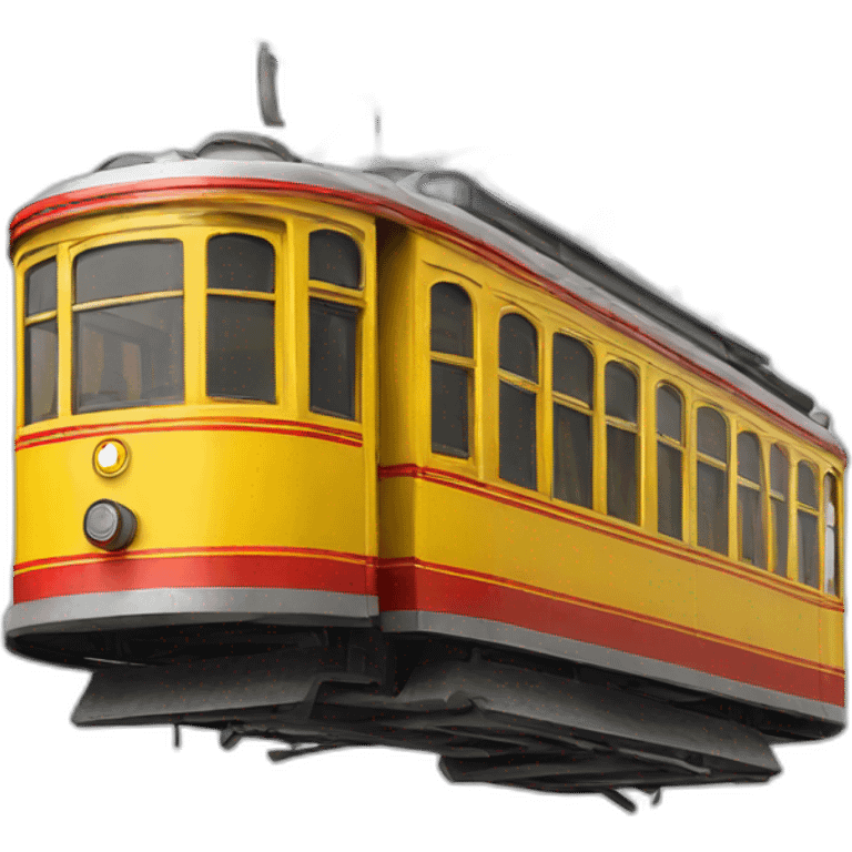 soviet red yellow tram emoji