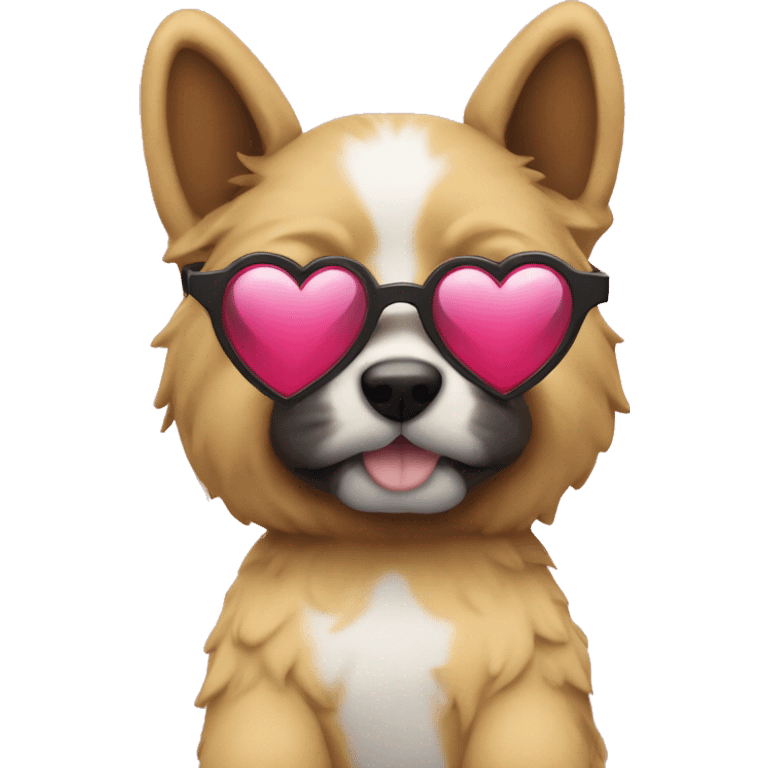 A Puppe with Heart sunglasses emoji