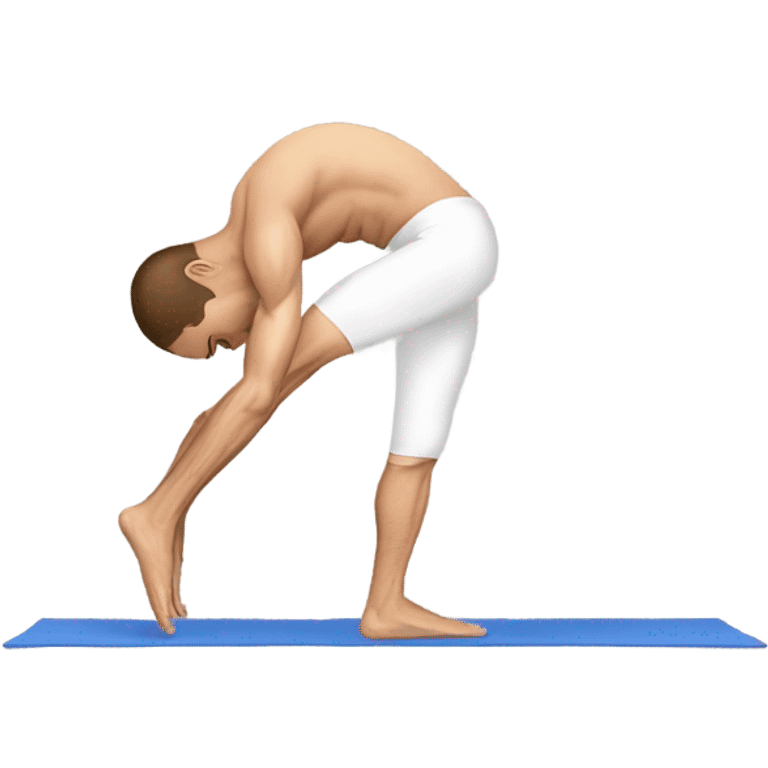 Full back bend yoga white male emoji