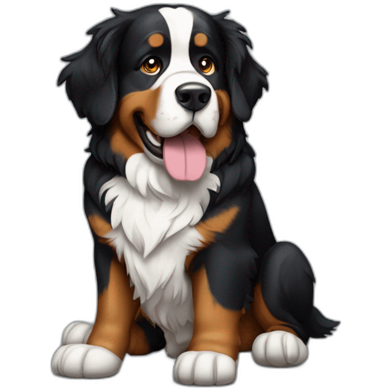 Bernese mountain dog as a corsair emoji