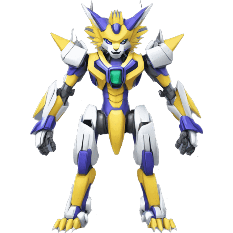 WereGarurumon-Renamon-Medabot-Mecha full body emoji