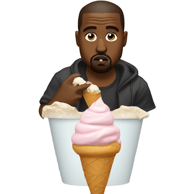 Kanye west eating ice cream  emoji