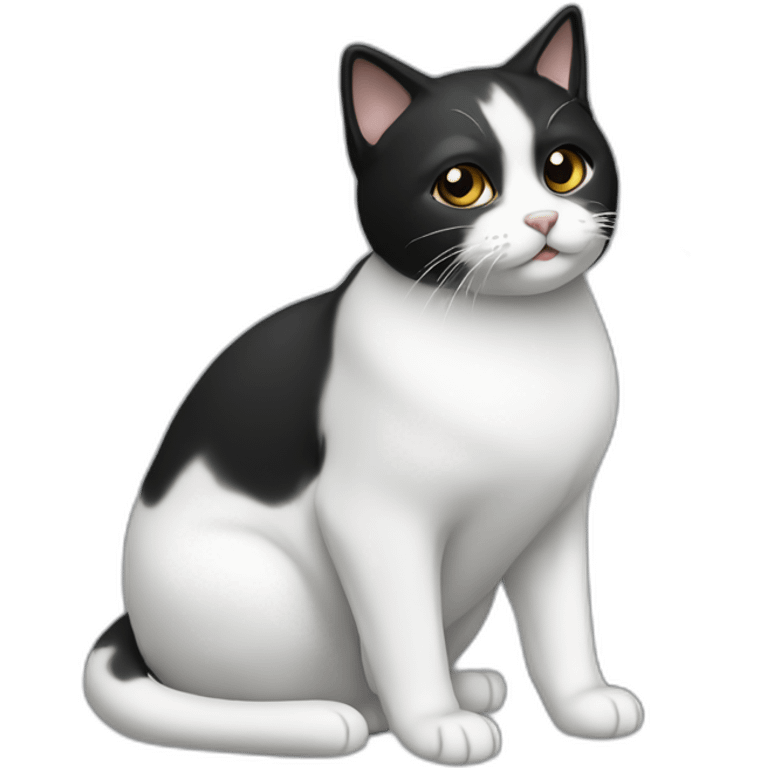 hachiware-cat-black-white emoji