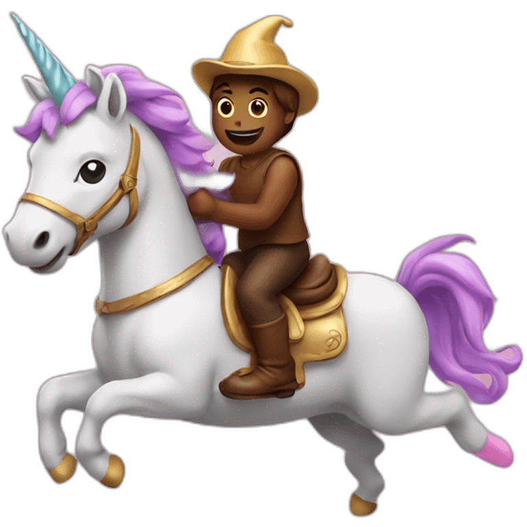 Poo riding unicorn emoji