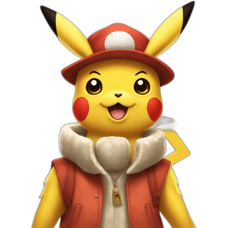 Pikachu with luffy hat emoji