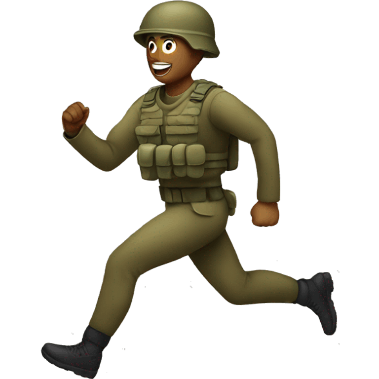 emoji solider running emoji