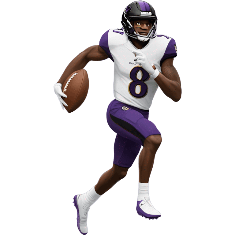 Lamar Jackson running a football emoji