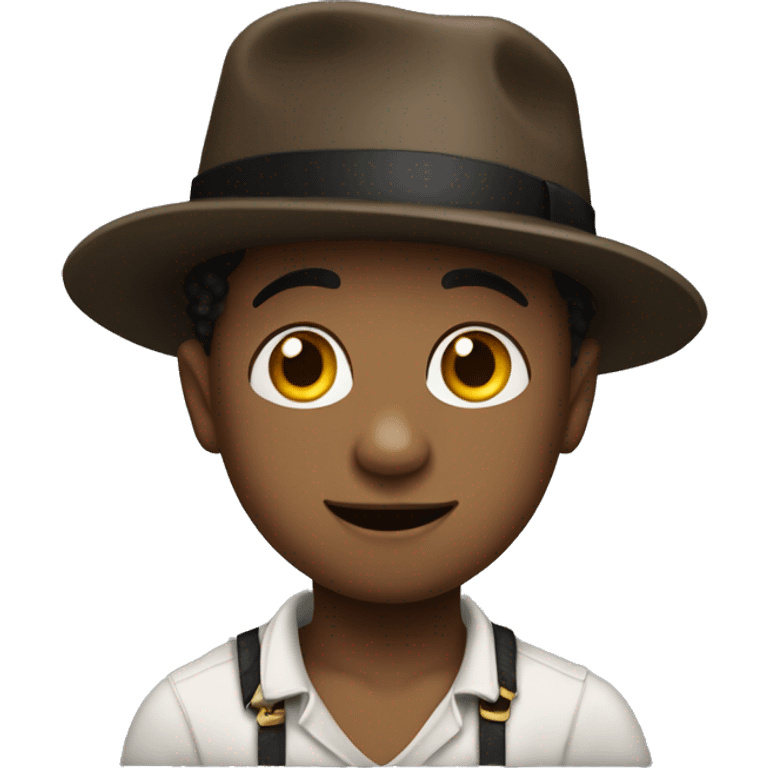 My son Austin with a Houdini hat emoji