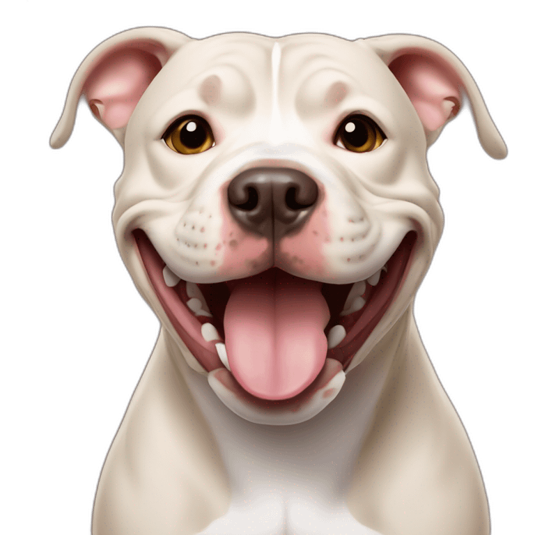 Pitbull smiling emoji