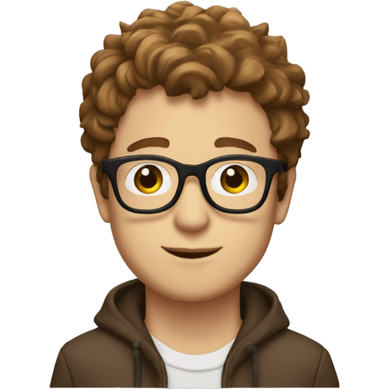 jeremy allen white from the bear with brown hair and glasses emoji