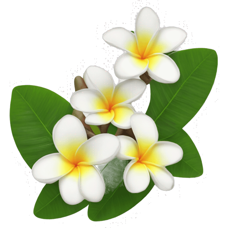 frangipani white without a leaf emoji