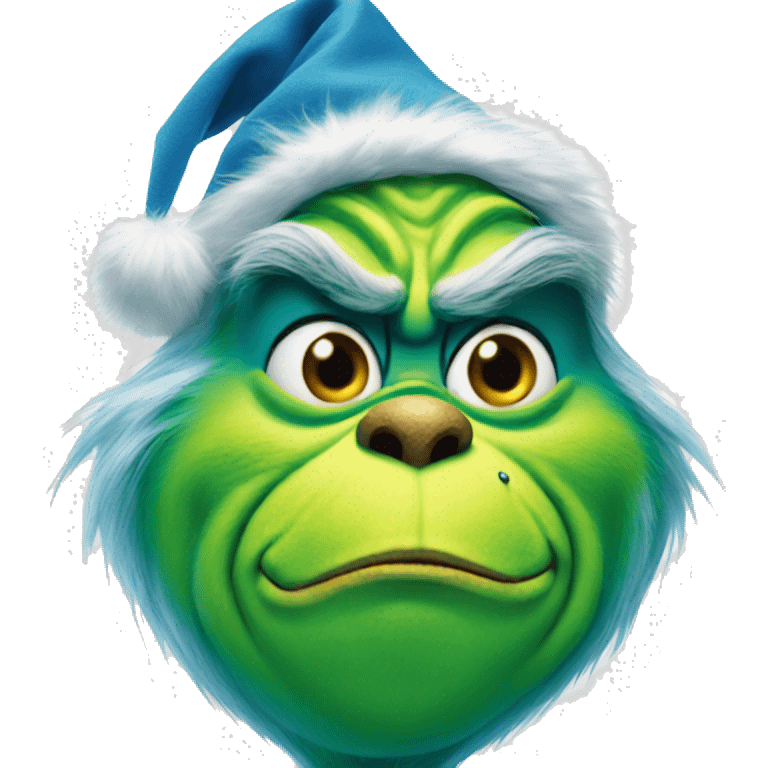 The grinch blue emoji