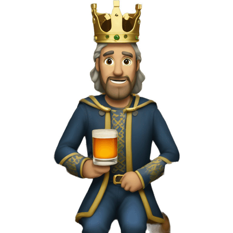 king in a castle irish with whiskey emoji