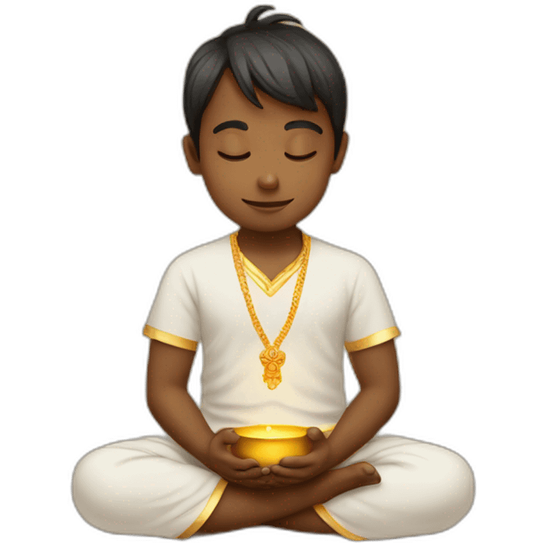 Prayer boy hindu  emoji