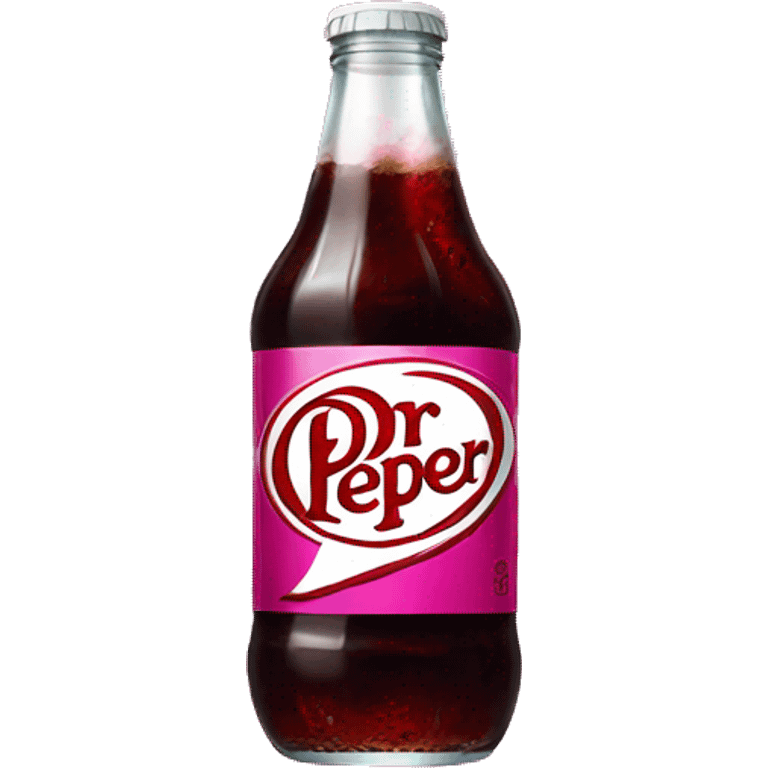 Dr Pepper with a pink bow on top emoji