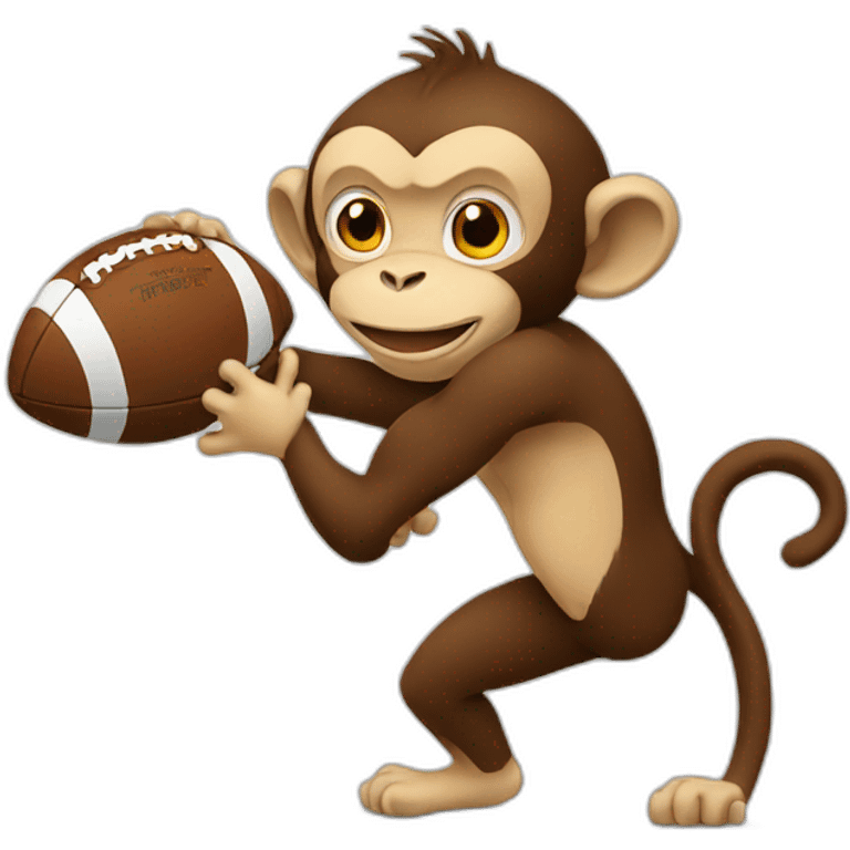 Monkey playing football  emoji