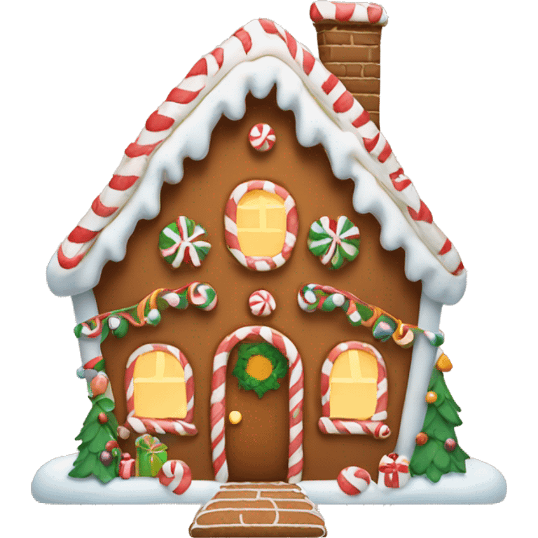 cozy gingerbread house Christmas  emoji