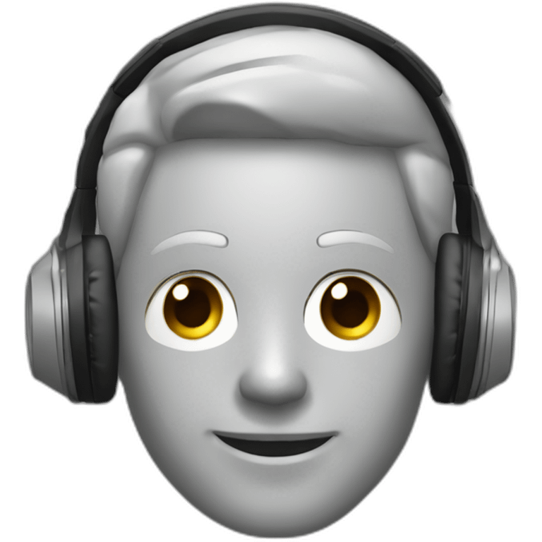 homem com headphone e dinheiro emoji